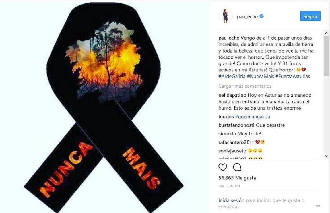 Los famosos se solidarizan con los afectados por los incendios