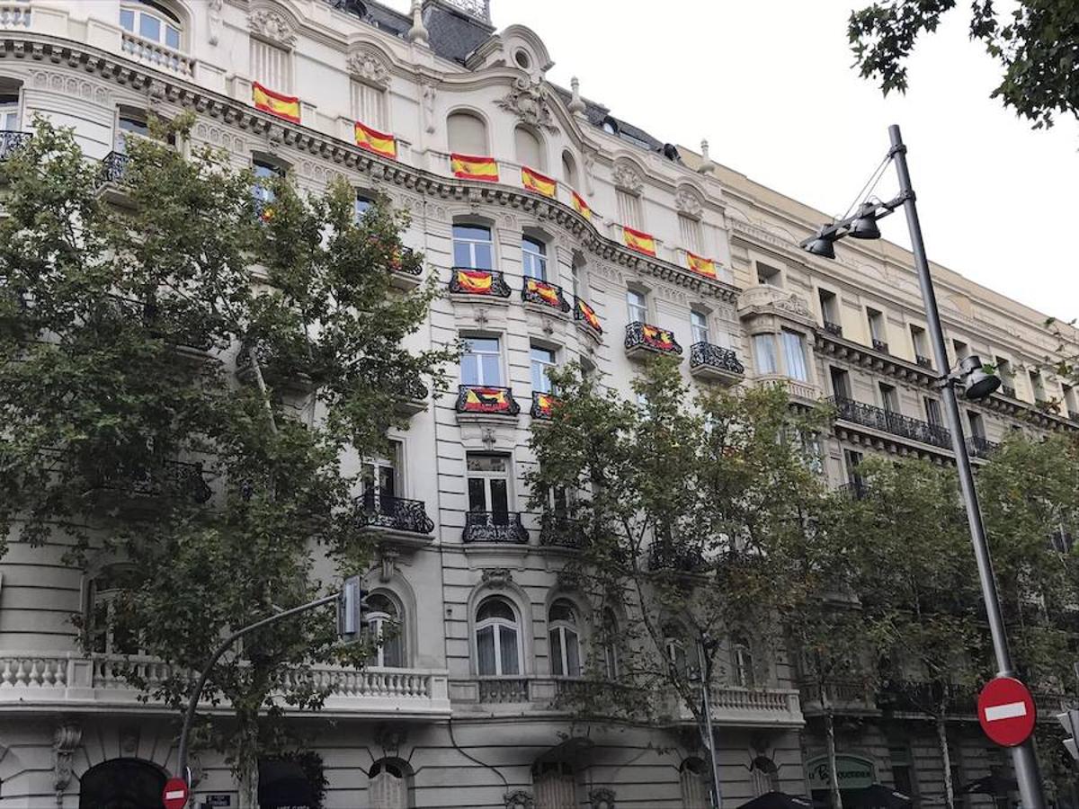 Banderas españolas en Fuencarral. 