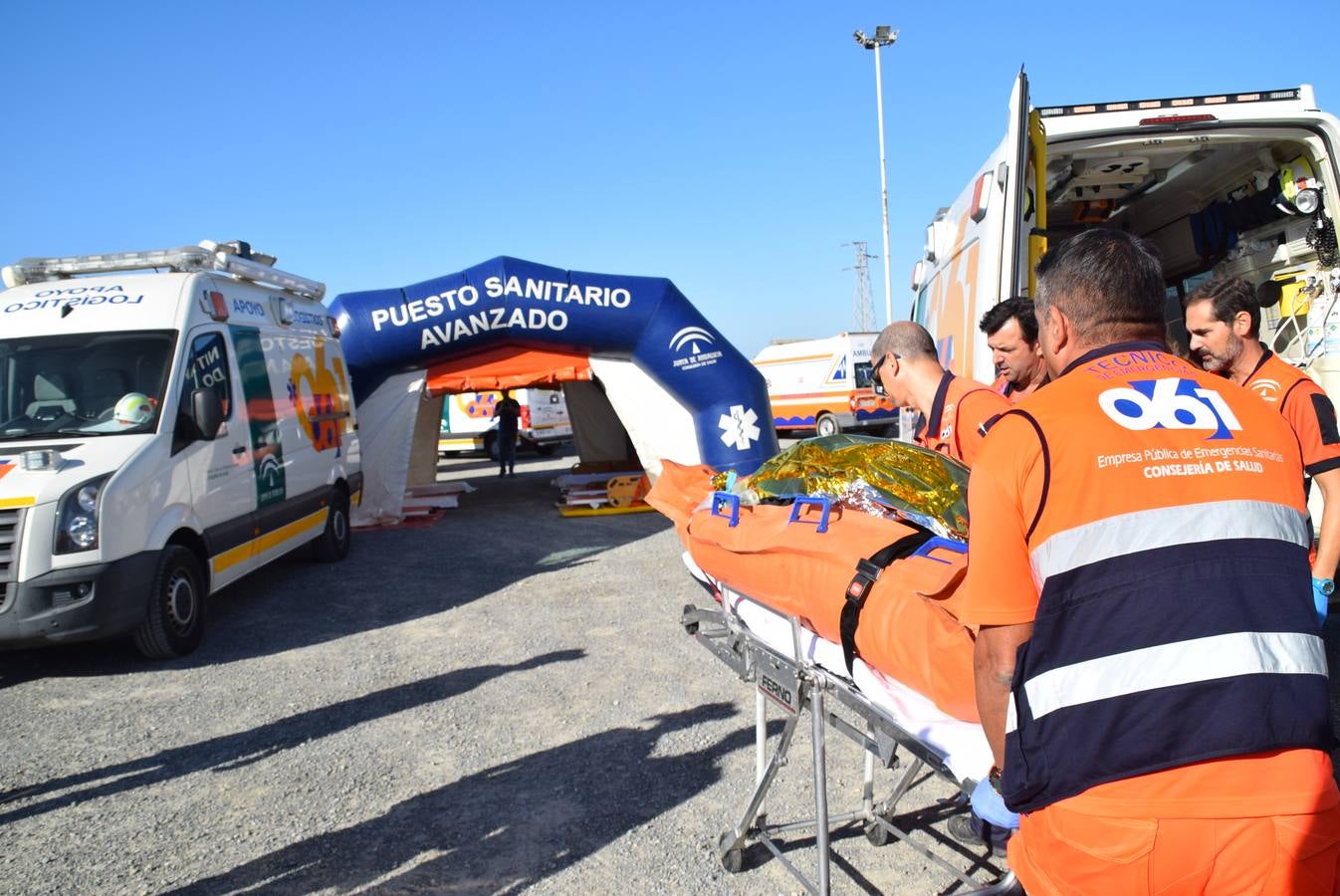 Las imágenes del simulacro de terremoto en San Fernando