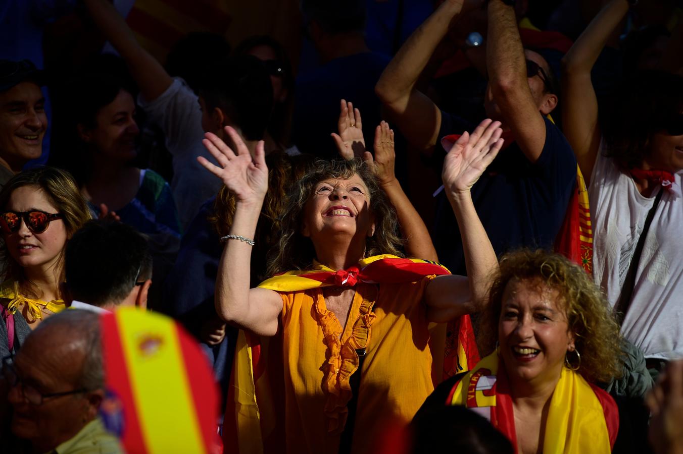 Participantes en la manifestación. 