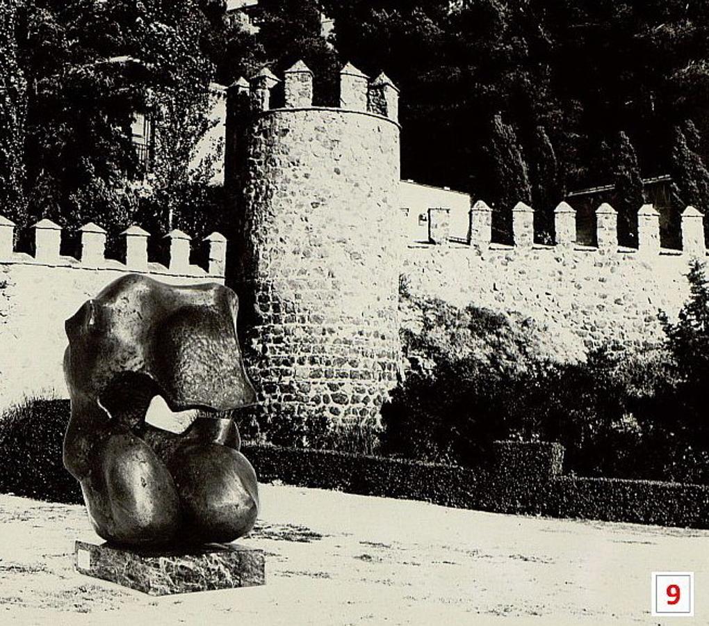 Fotomontaje nº 9 del proyecto del Museo de Escultura al Aire Libre. Obra cercana a la puerta de Alfonso VI. FOTO ARCHIVO MUNCIIPAL DE TOLEDO. 