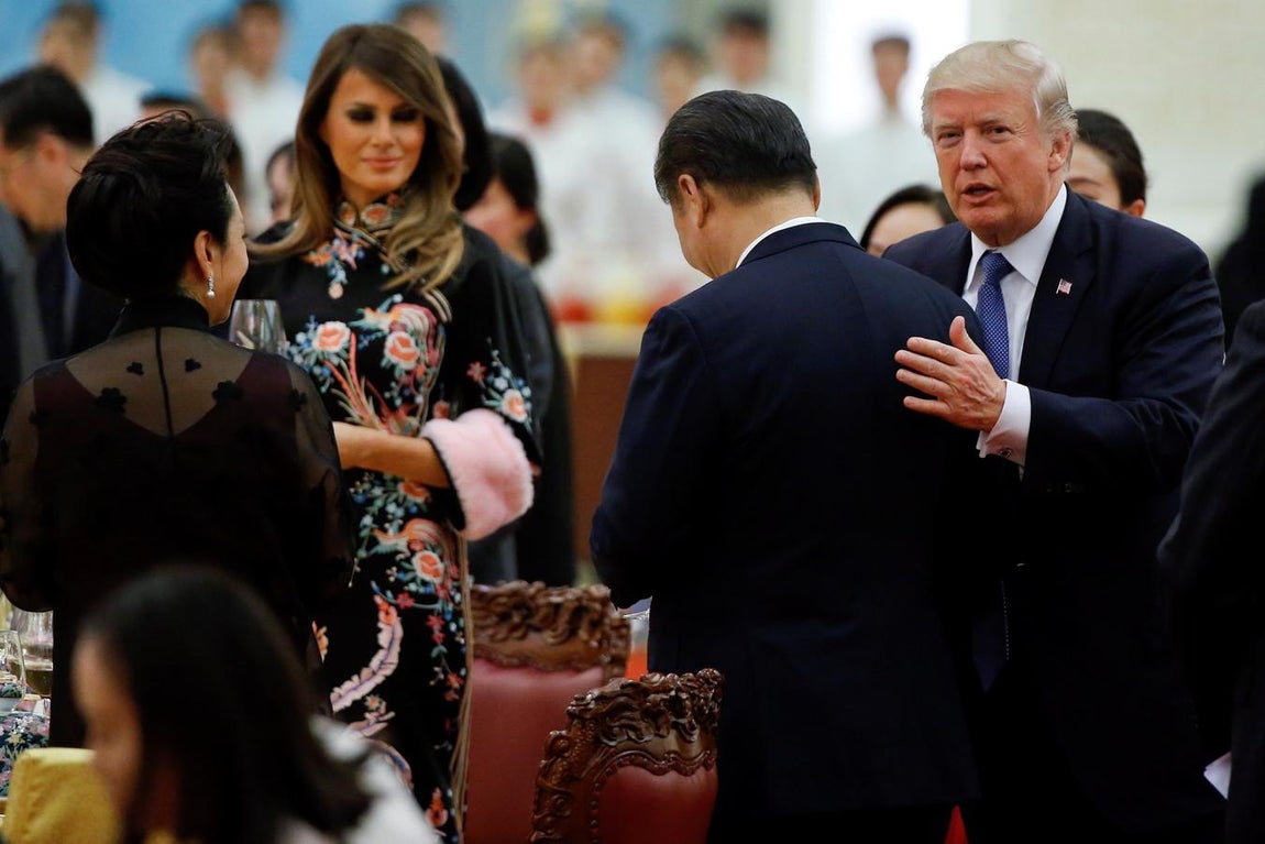 Donald Trump, en China