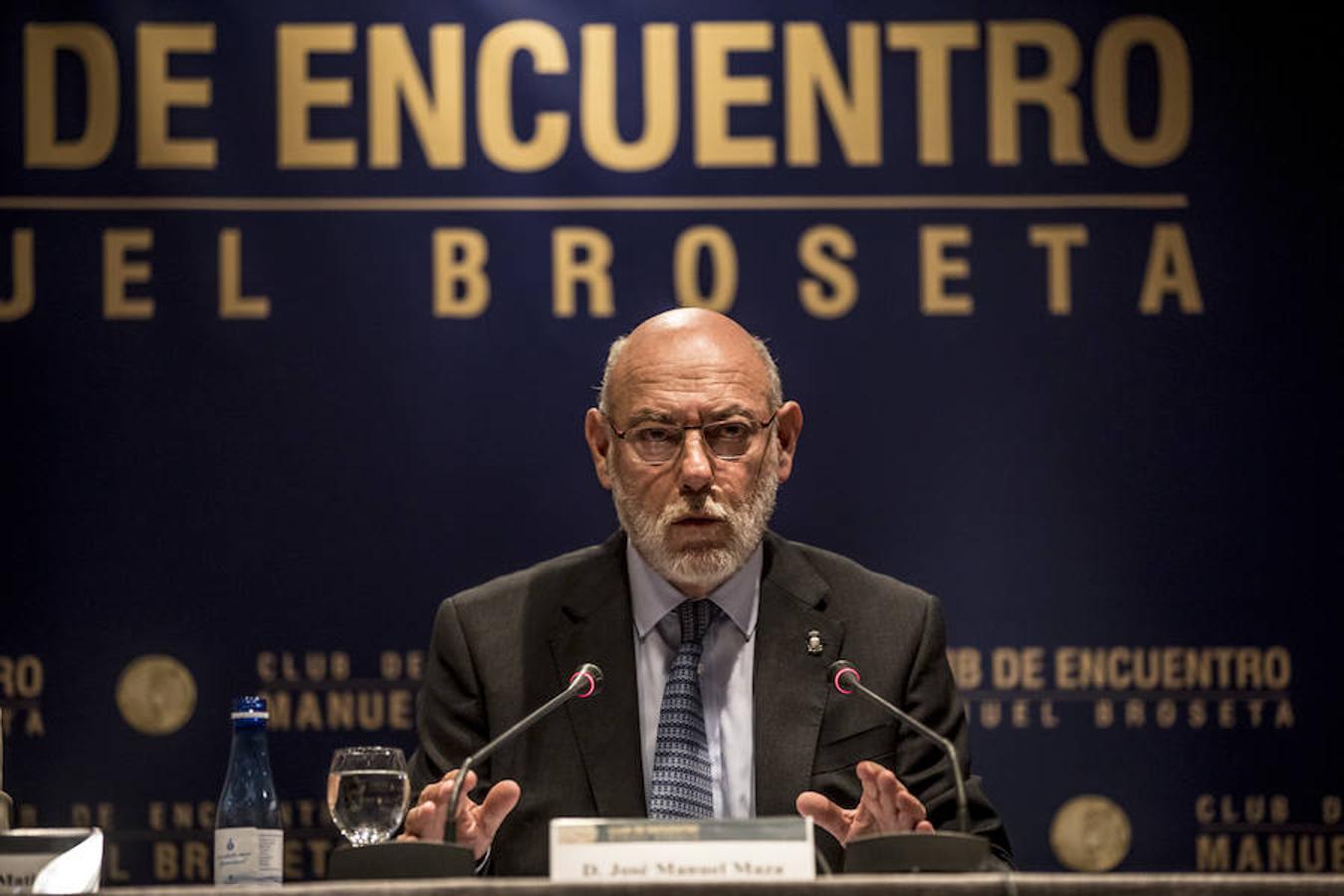 Maza durante la conferencia impartida en el Club de Encuentro Manuel Broseta, en Valencia, la semana pasada. 