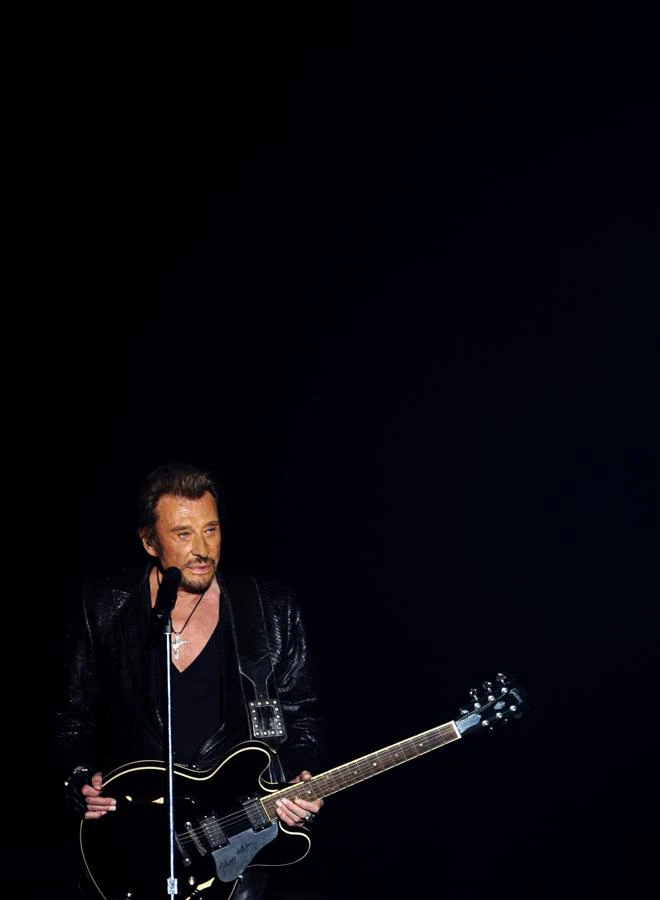 Johnny Hallyday, durante un concierto de 2013. 
