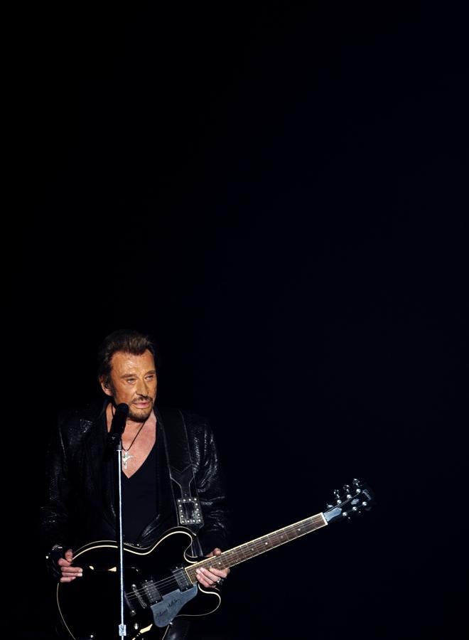 Johnny Hallyday, durante un concierto de 2013. 