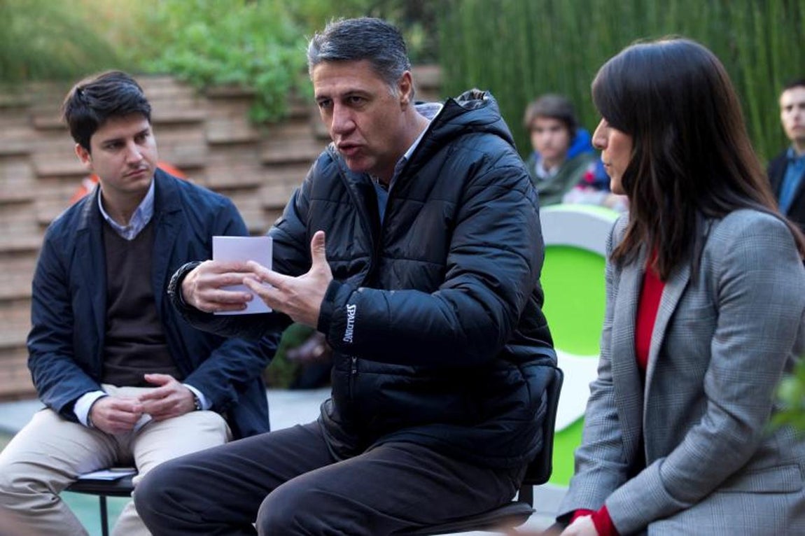 El candidato del PPC a la presidencia de la Generalitat, Xavier García Albiol, durante el acto de campaña de cara a los comicios del próximo 21 de diciembre. 