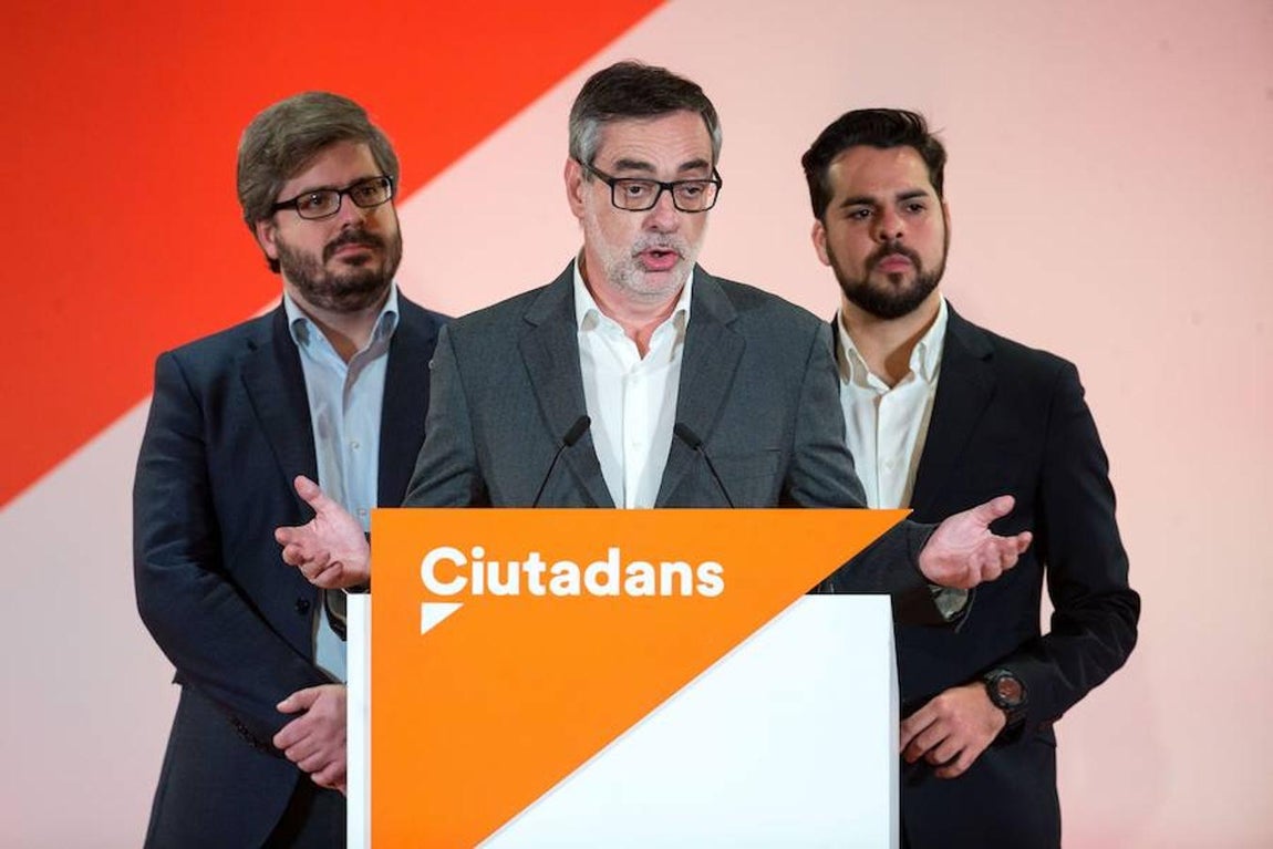 El secretario general de Ciudadanos, entre los primero en valorar la jornada electoral. 