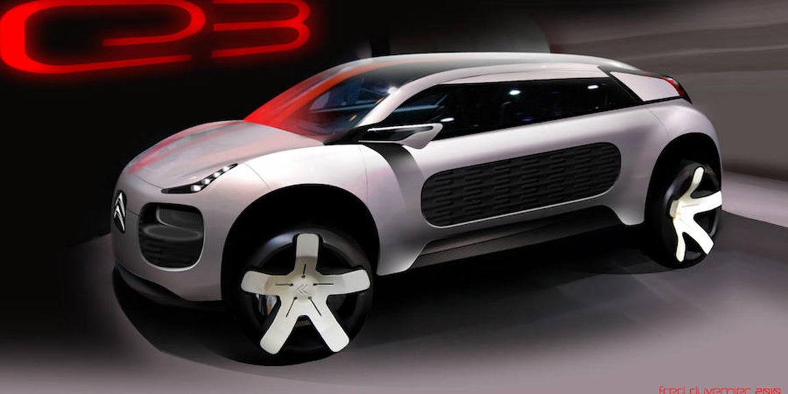 Boceto del Citroën C3. 