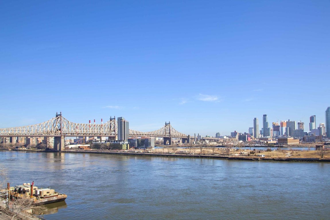 Vistas. El enorme apartamento comunica con el exterior y tiene fantásticas vistas al East River. Una evasión que mitigaba -o acentuaba- <a href="https://www.abc.es/summum/living/negocios/abci-greta-garbo-inseguridades-mito-212318029121-20171205164555_galeria.html" target="_blank">la soledad de la actriz</a>, que se retiró con solo 36 años, en la cima de su éxito