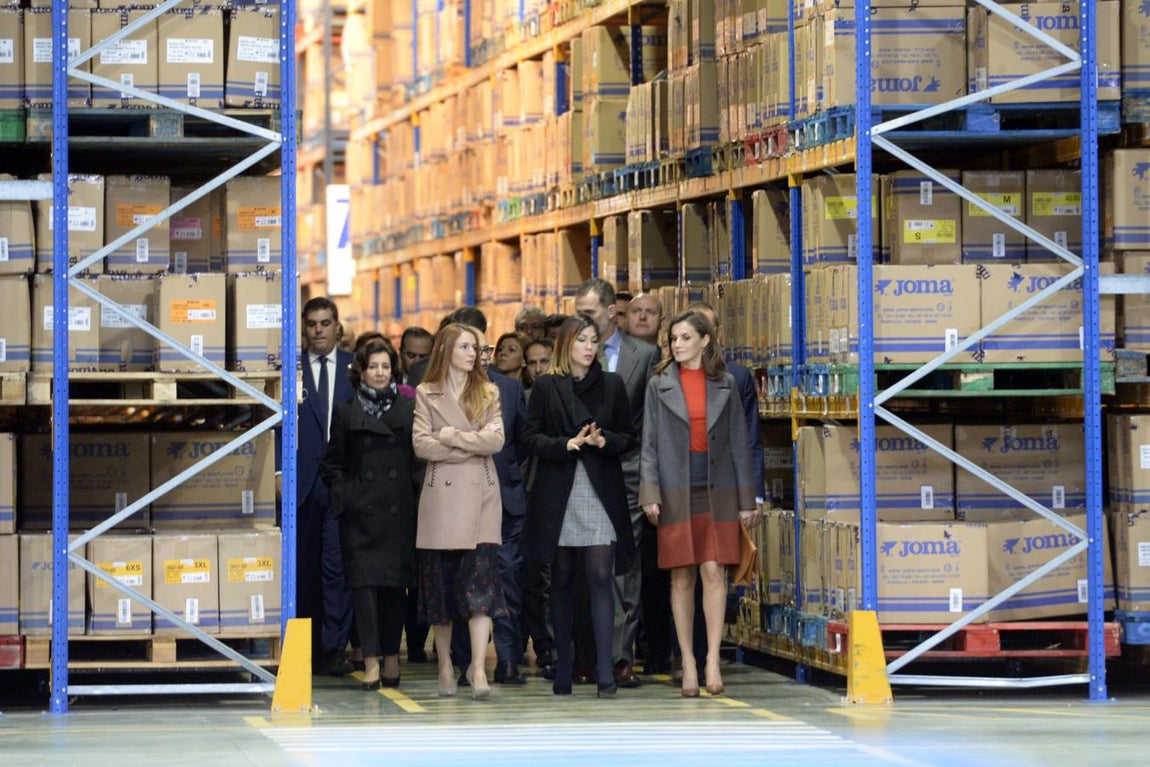 En imágenes: los Reyes, en la sede de Joma