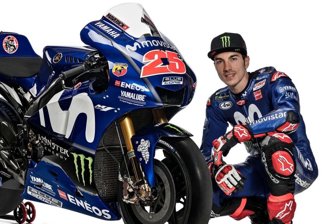 Rossi y Viñales presentan la nueva Yamaha en Madrid