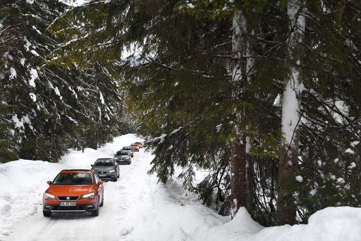 Fotogalería: el Ateca y el León X-Perience y Cupra, a prueba en la nieve