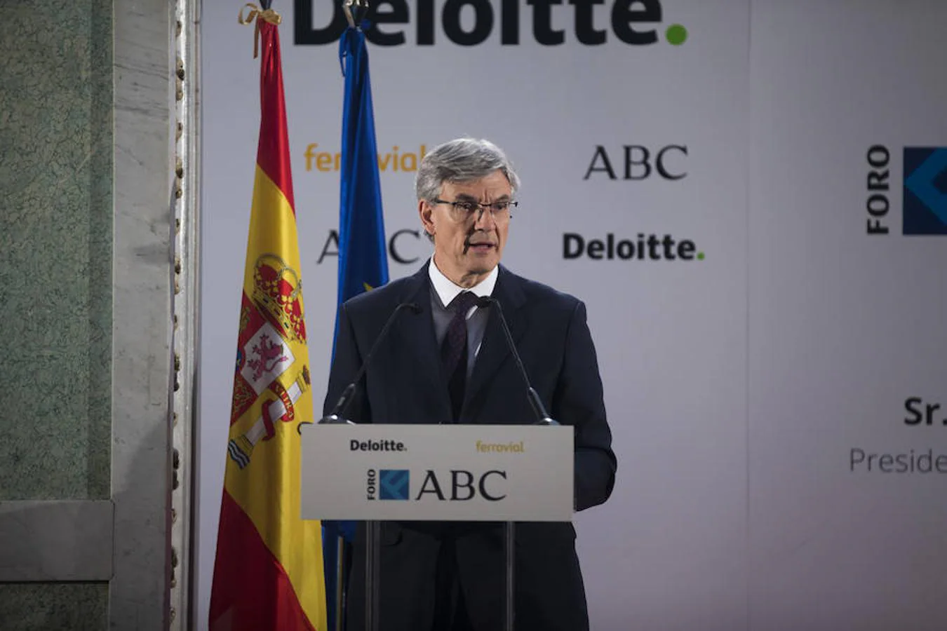 Fernando Ruiz, presidente de Deloitte, en el Foro ABC-Deloitte, celebrado este jueves en el Casino de Madrid.. 
