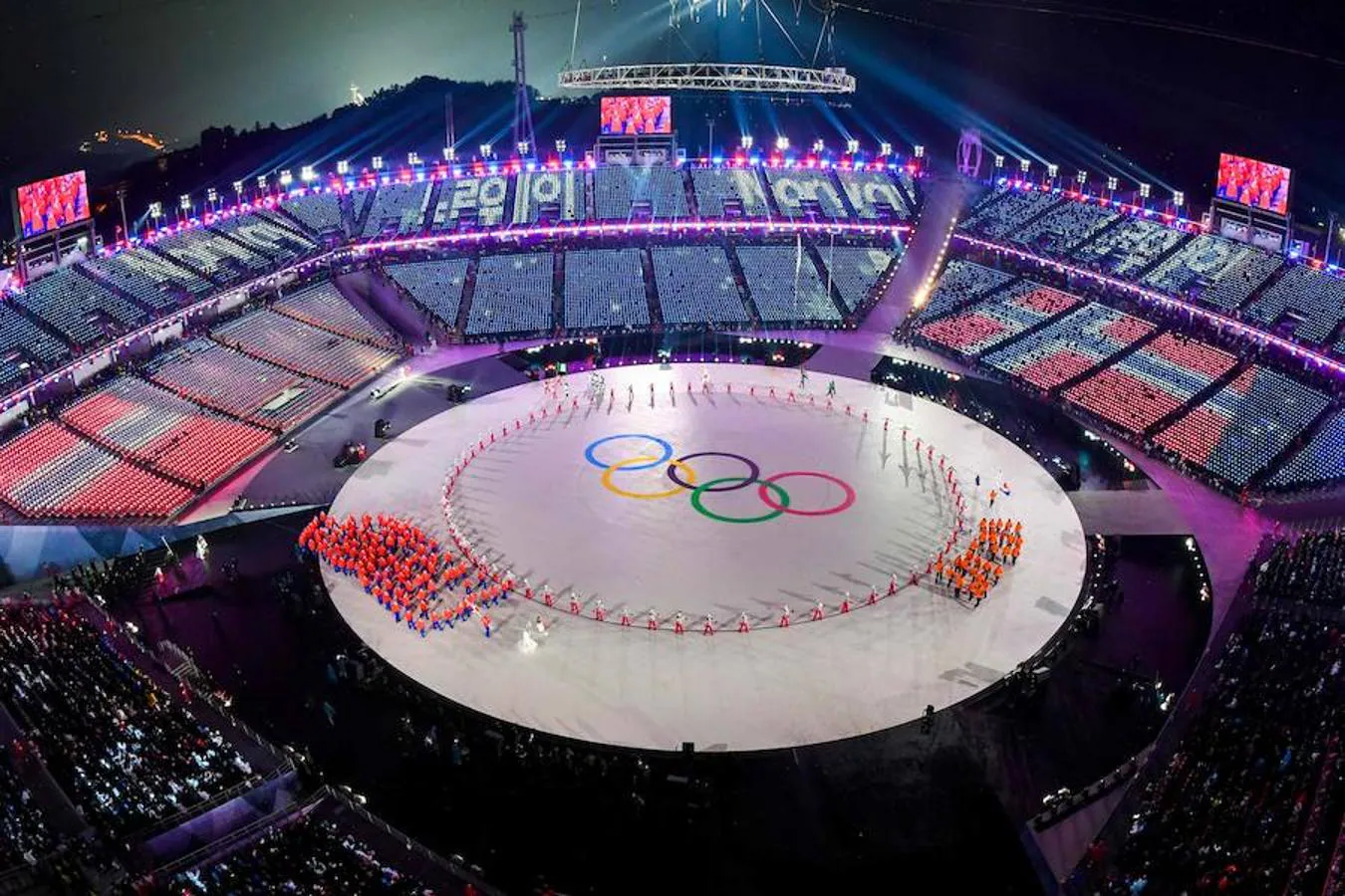 Imagen interior del estadio de estos Juegos Olímpicos de Invierno 2018 celebrados en Pyeongchang. 