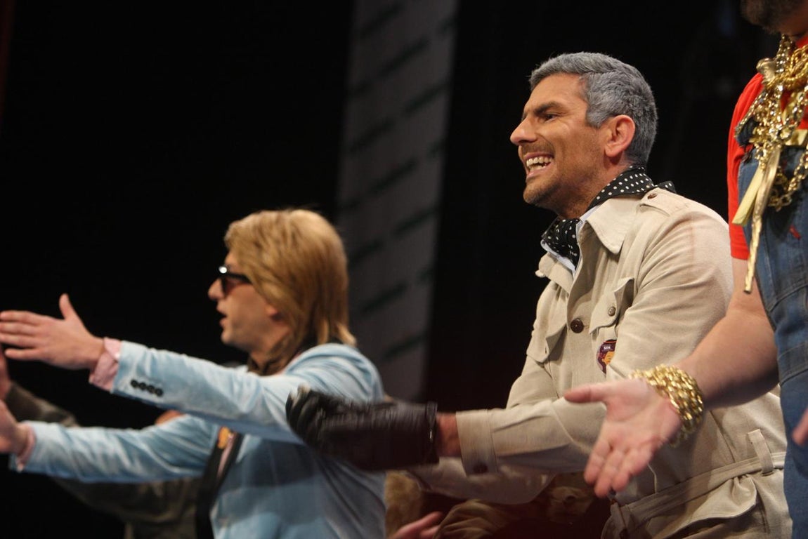 FOTO: Cuarteto El equipo A minúscula (comando Caleti) en la Final del Falla. Carnaval de Cádiz 2018
