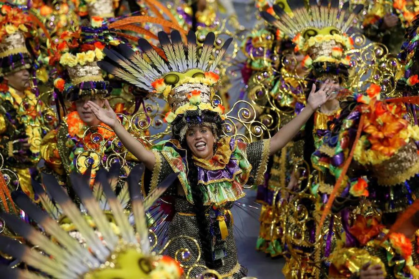 Celebración del carnaval en Sao Paulo. 