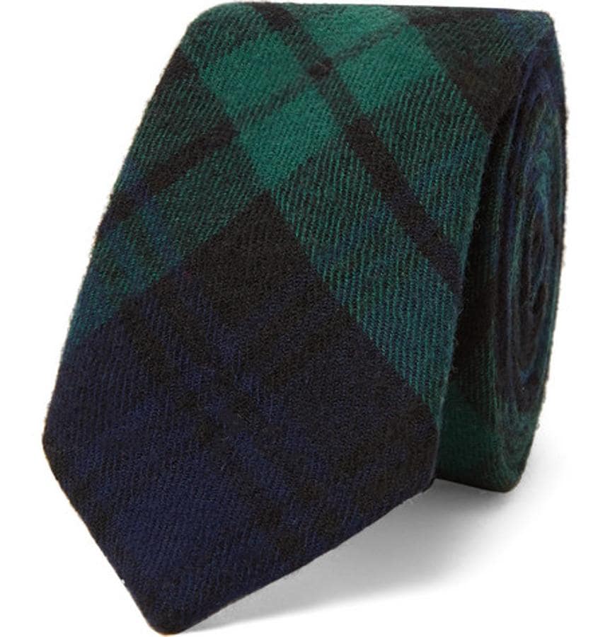 Corbata de Burberry. Corbata de lana con estampado de cuadros (Precio: 180 euros)