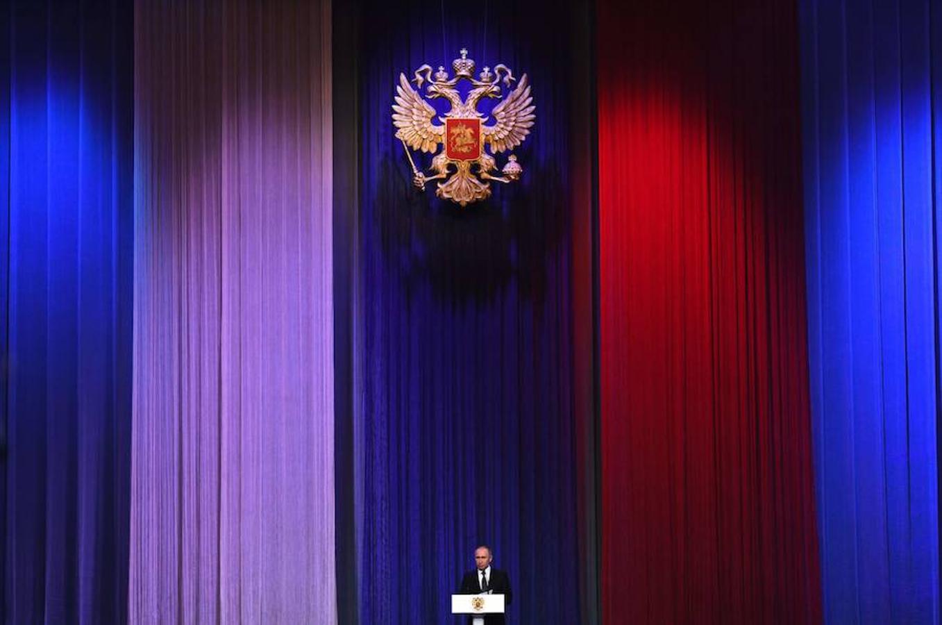Rusia celebra la fiesta del Defensor de la Patria. Putin ha realizaodo un discurso oficial con motivo de esta festividad desde el Kremlin.