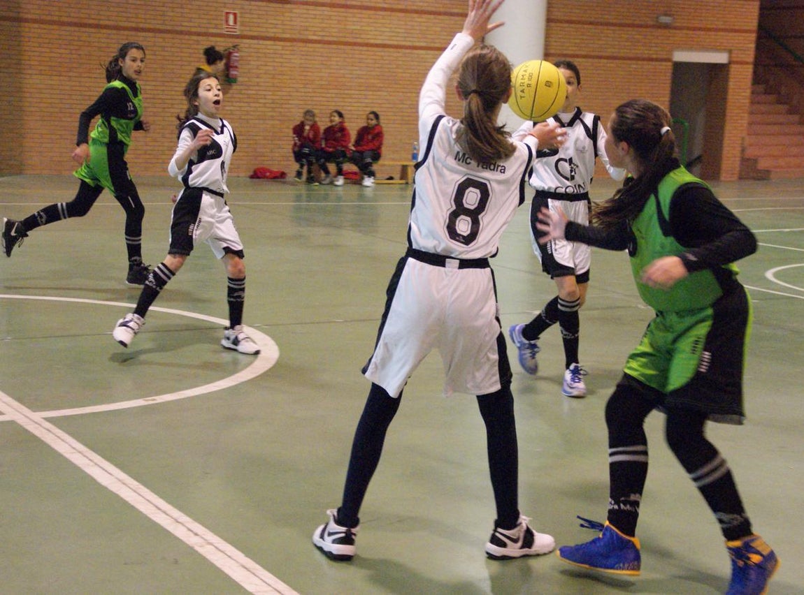 Las mejores imágenes del encuentro de baloncesto alevín femenino entre COIN &quot;A&quot; y Sagrada Familia Jorge Juan