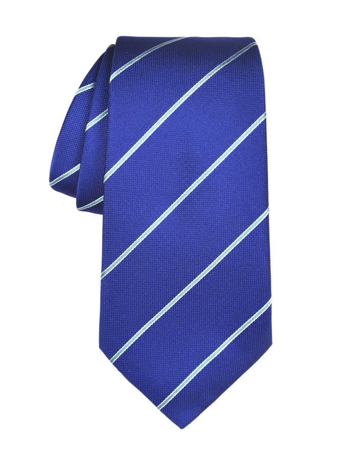 Corbata de Olimpo. Corbata en seda jacquard azul con raya diagonal en color verde. (Precio: 60 euros)