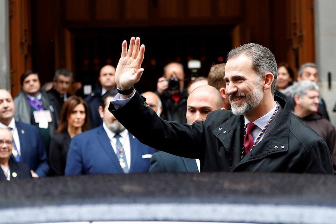 La visita de Don Felipe a la Basílica de Jesús de Medinaceli en Madrid, en imágenes. 