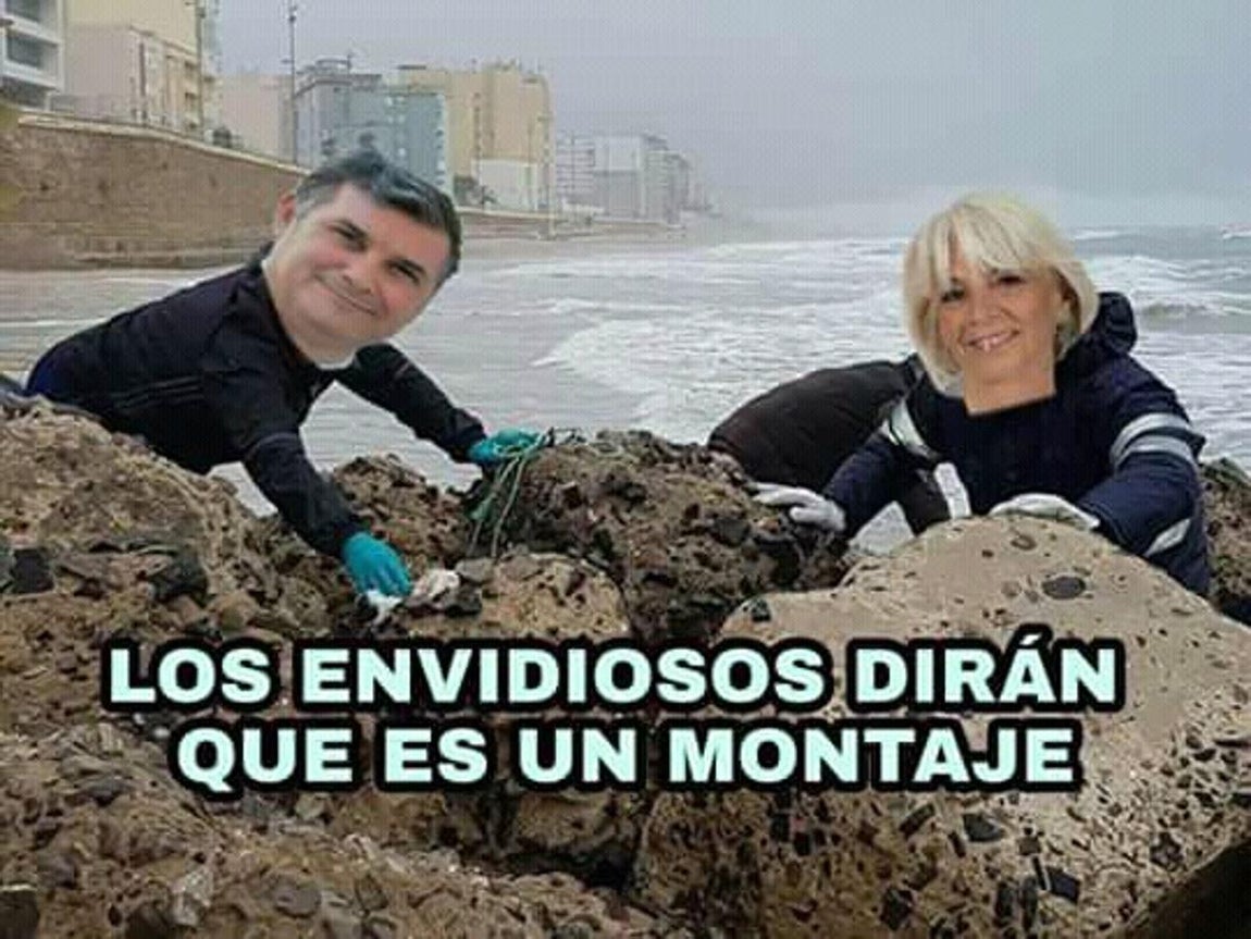 FOTOS: Los memes que deja el temporal en Cádiz