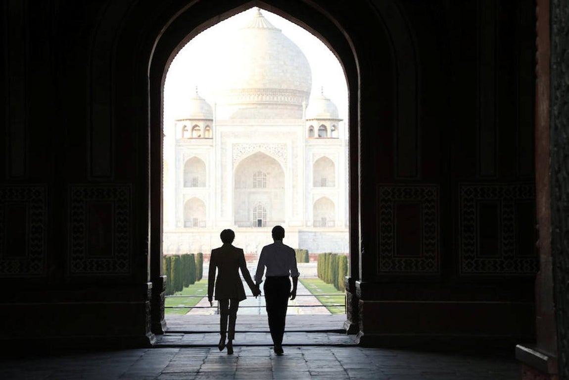 Emmanuel y Brigitte Macron. 