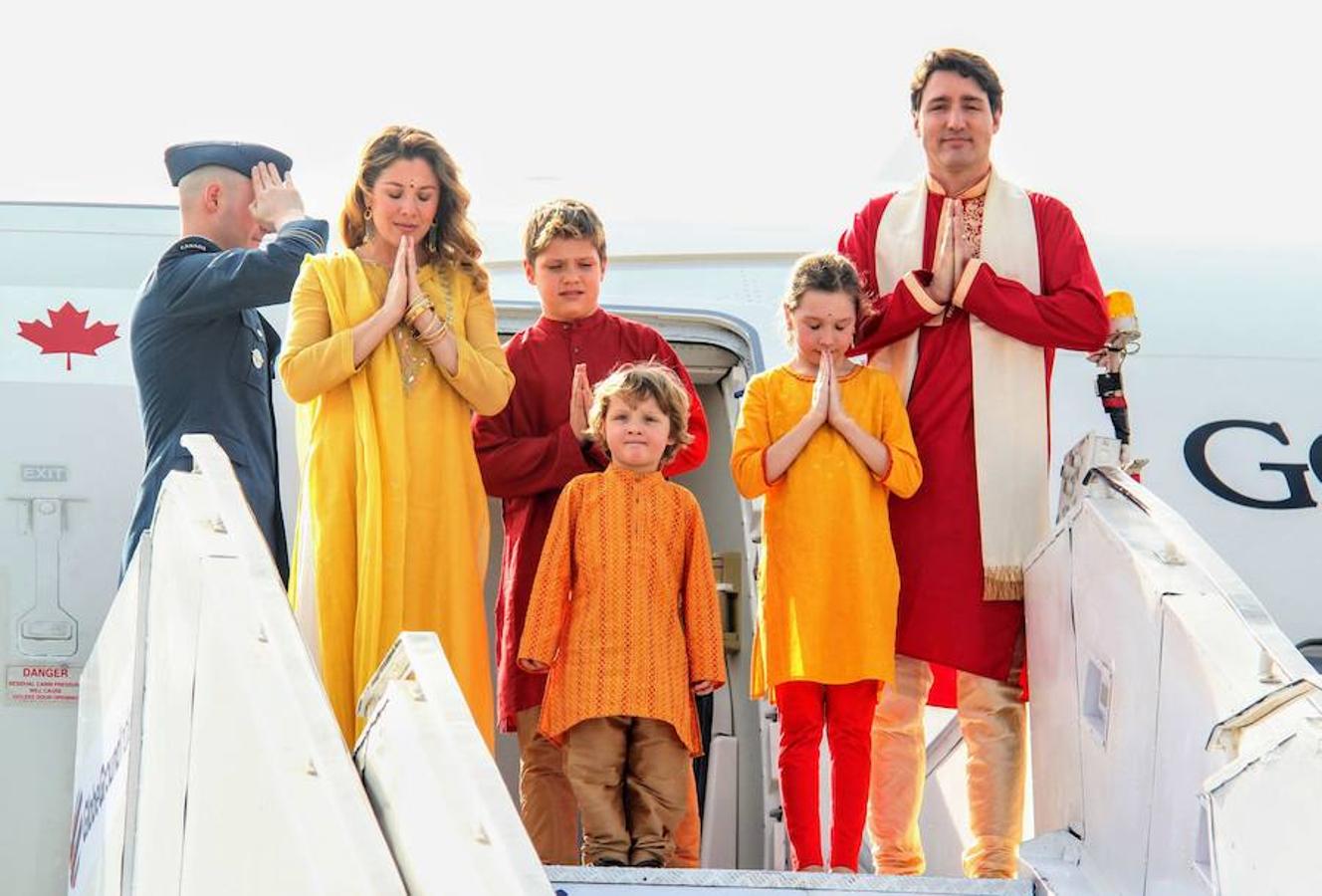 Justin Trudeau y su familia. 