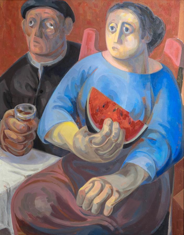 José Herreros, en el Museo Municipal de Alcázar de San Juan