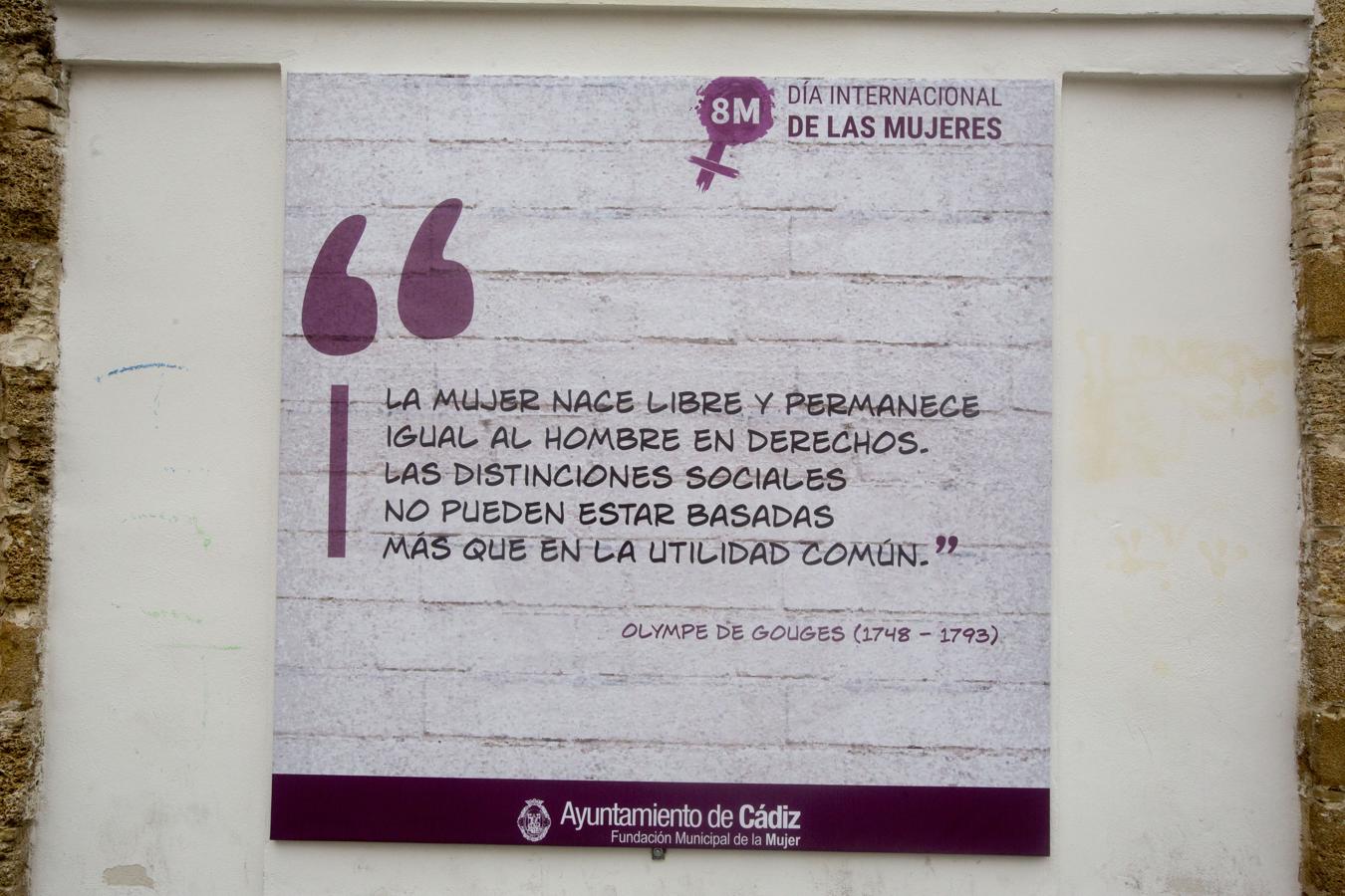 Las 14 frases feministas que difunde el Ayuntamiento de Cádiz