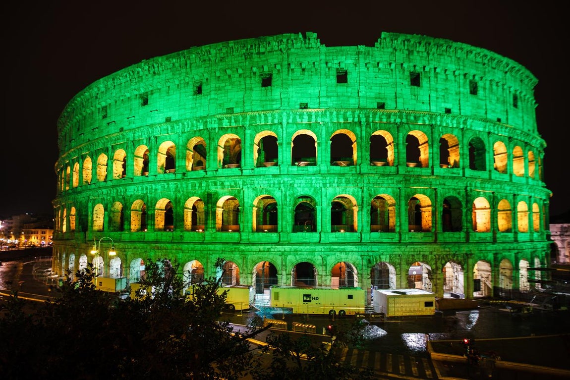 El coliseo de Roma. 