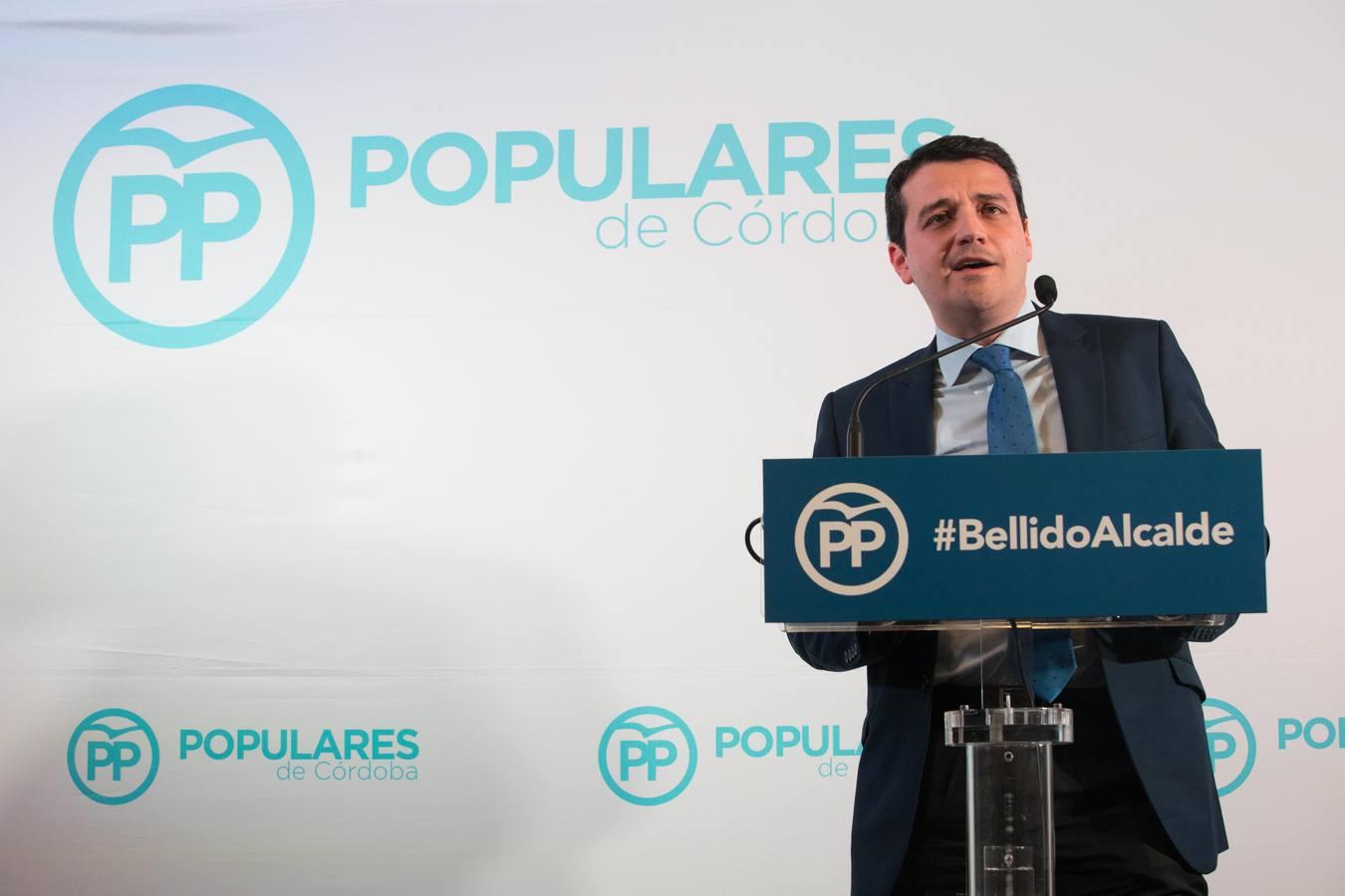 El primer acto de José María Bellido como candidato a la Alcaldía de Córdoba, en imágenes