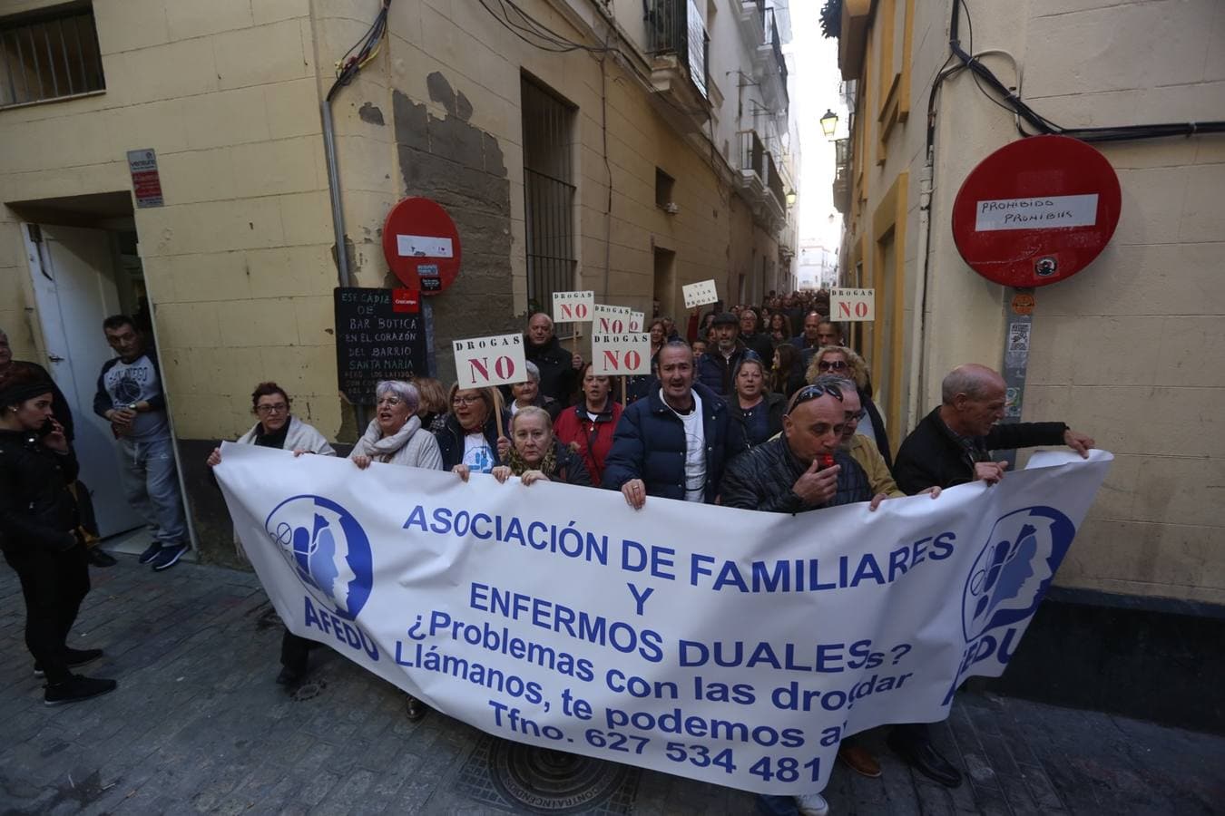 Manifestación contra la droga en Santa María