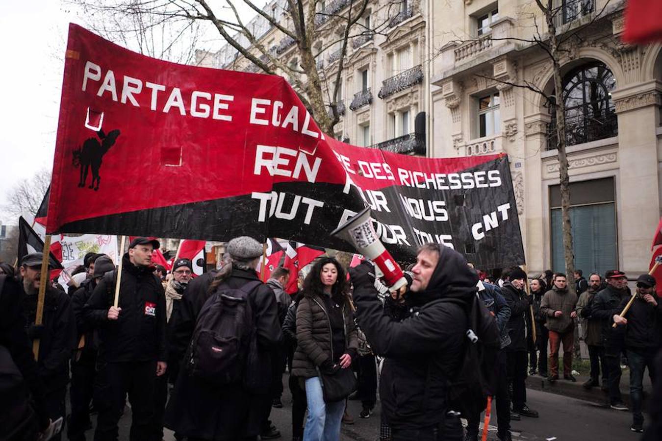Huelga contra la política económica de Macron, en imágenes. 
