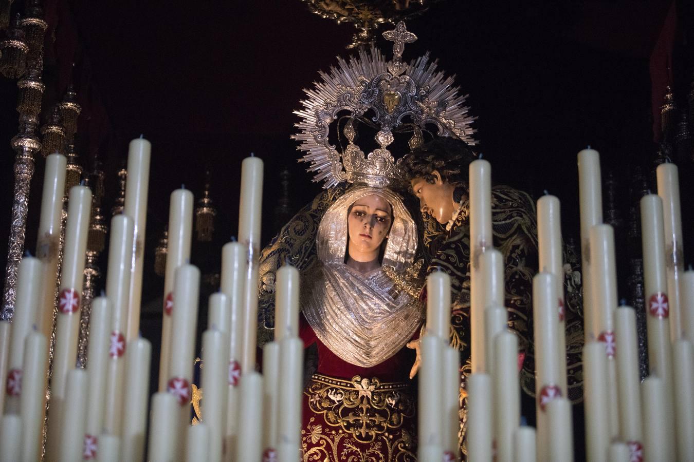 Los via crucis de la Sangre y Nazareno de Córdoba se quedan en sus iglesias, en imágenes