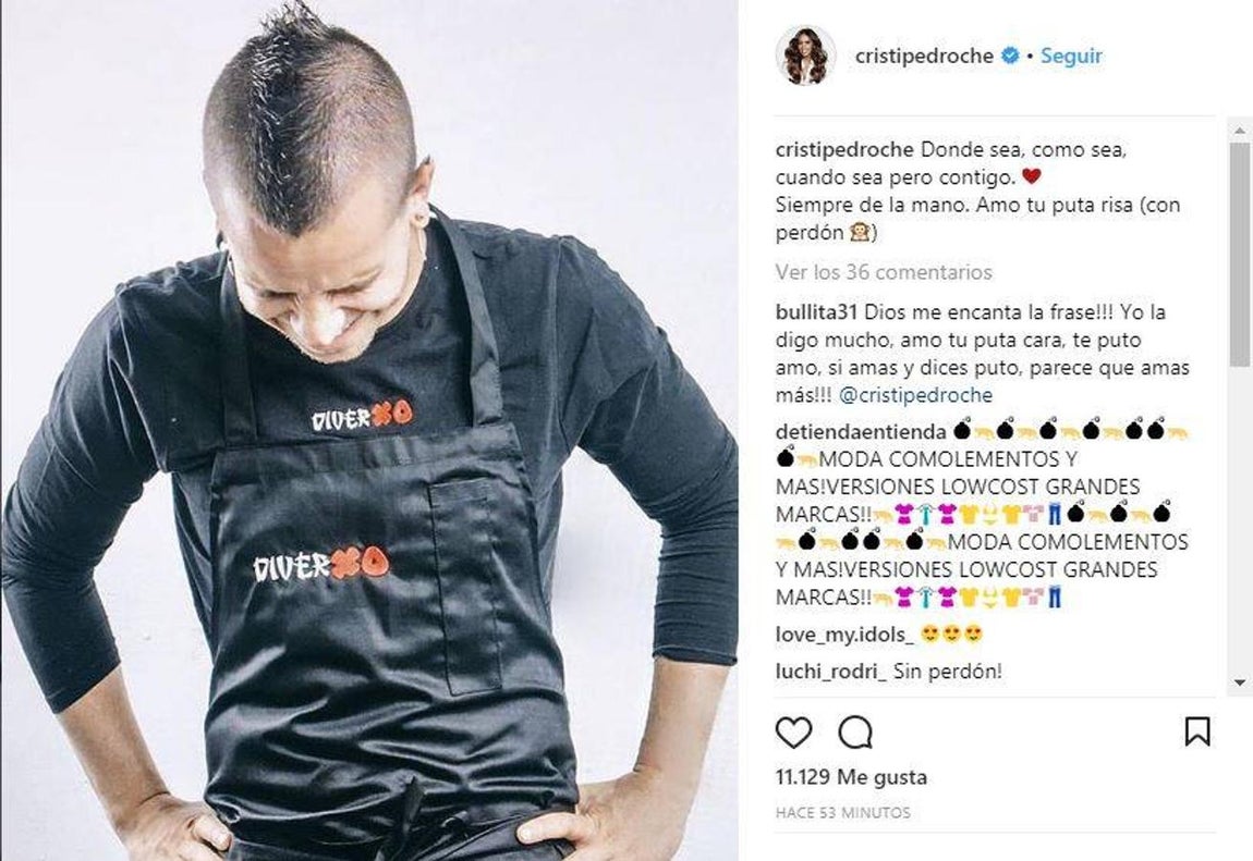 Cristina Pedroche saca su lado más romántico con esta foto de David Muñoz. 