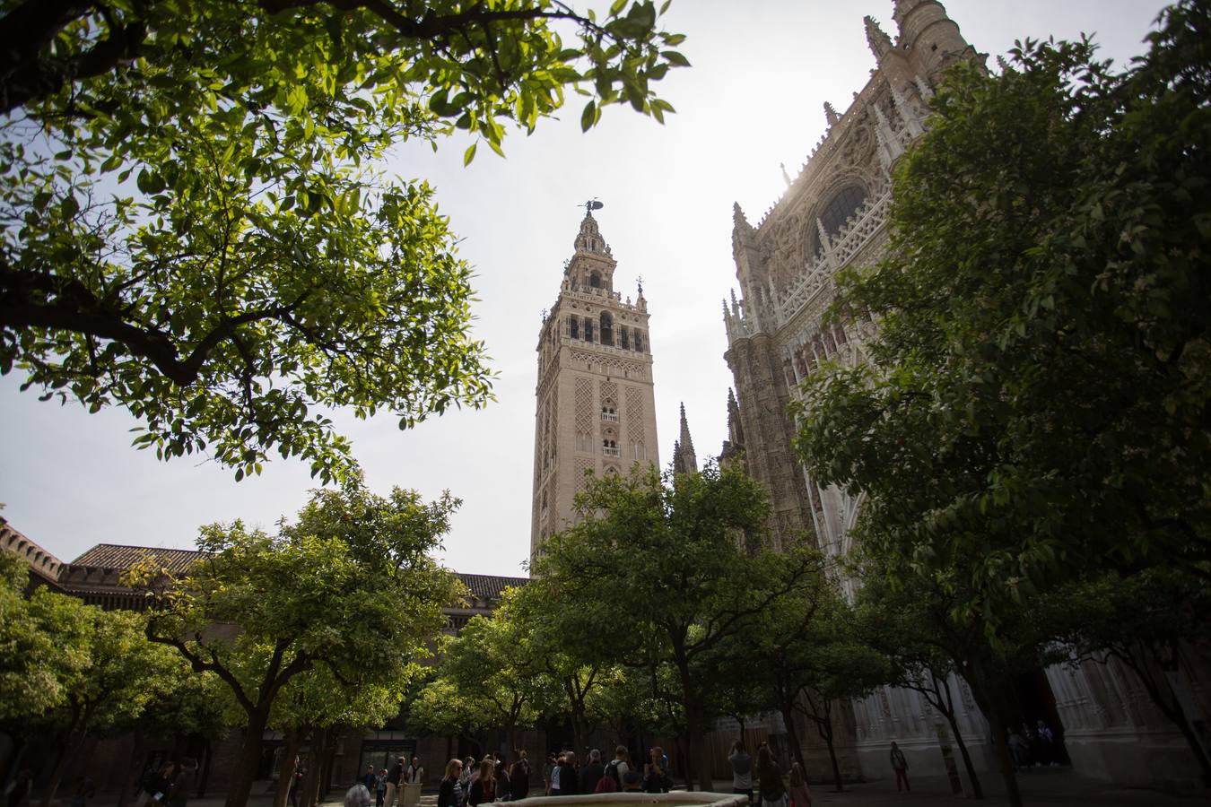 Los colores de la Giralda, un viaje del rojo al blanco