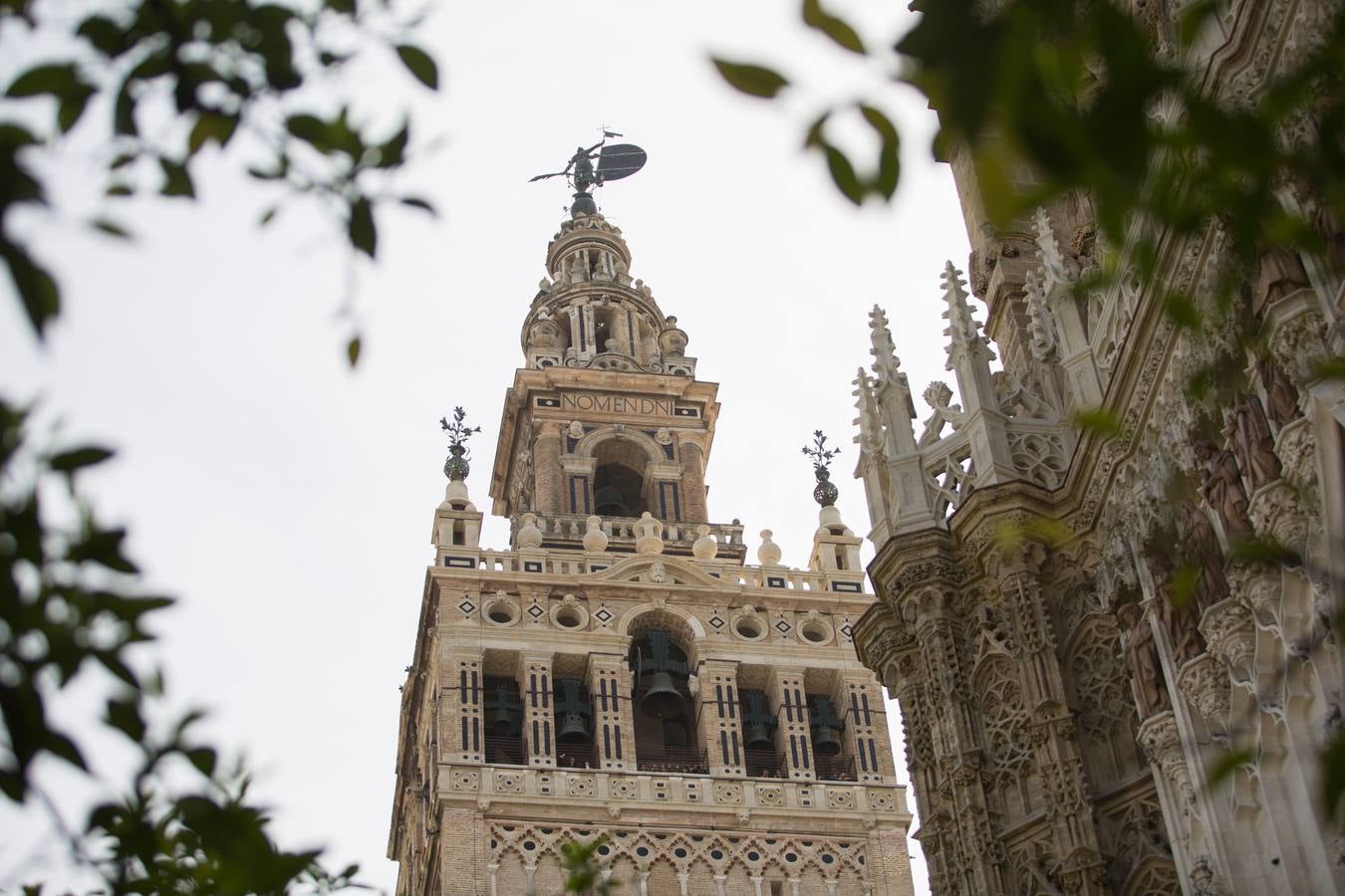 Los colores de la Giralda, un viaje del rojo al blanco