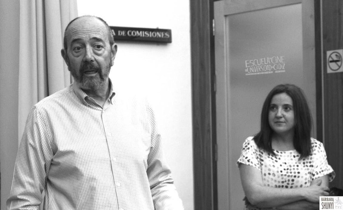 El actor Miguel Rellán en la Escuela de Cine de la Universidad de Cádiz