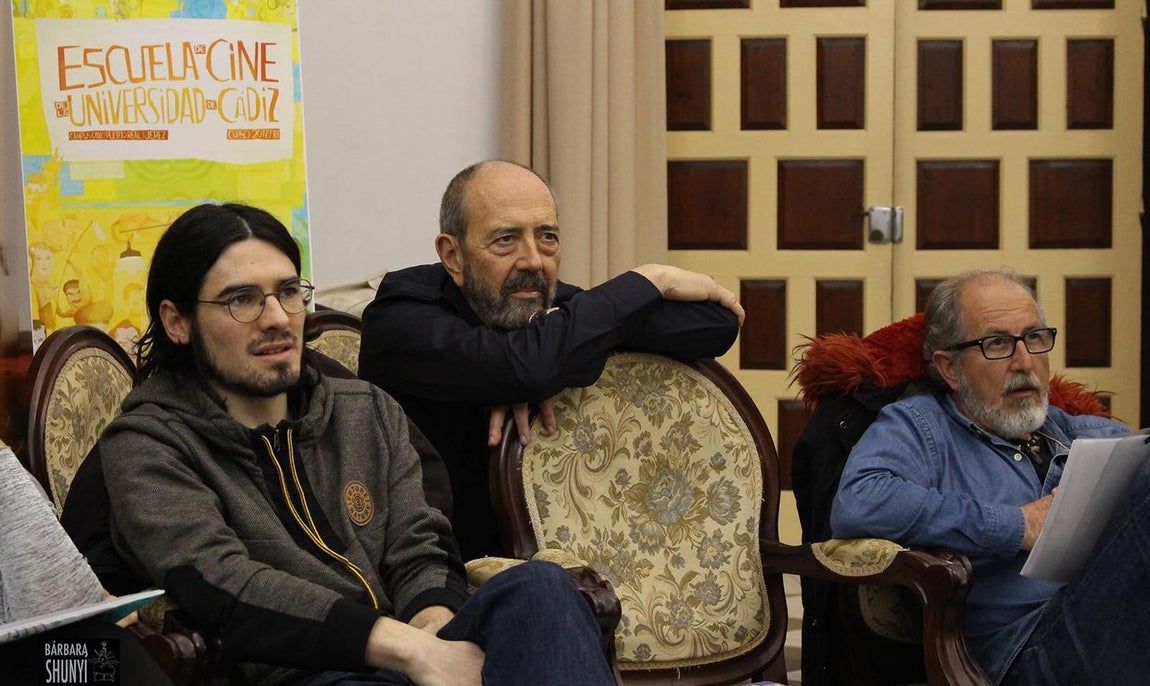 El actor Miguel Rellán en la Escuela de Cine de la Universidad de Cádiz
