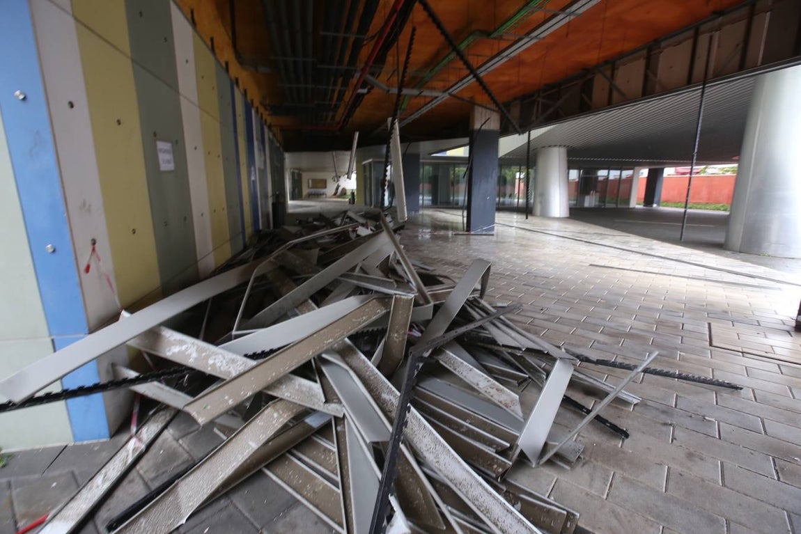 Fotos: Destrozos en el Conservatorio de Música de Cádiz por el temporal
