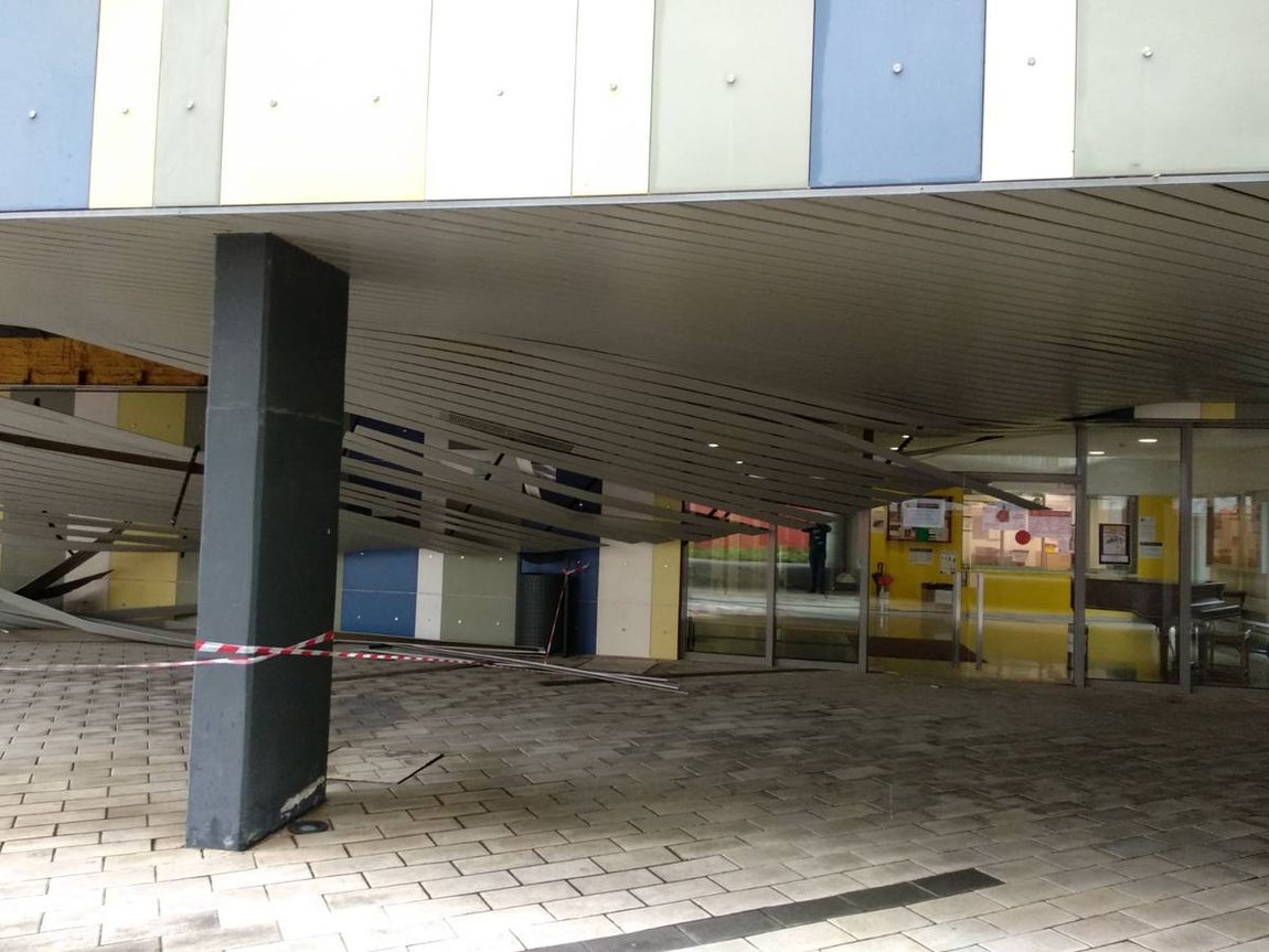 Fotos: Destrozos en el Conservatorio de Música de Cádiz por el temporal