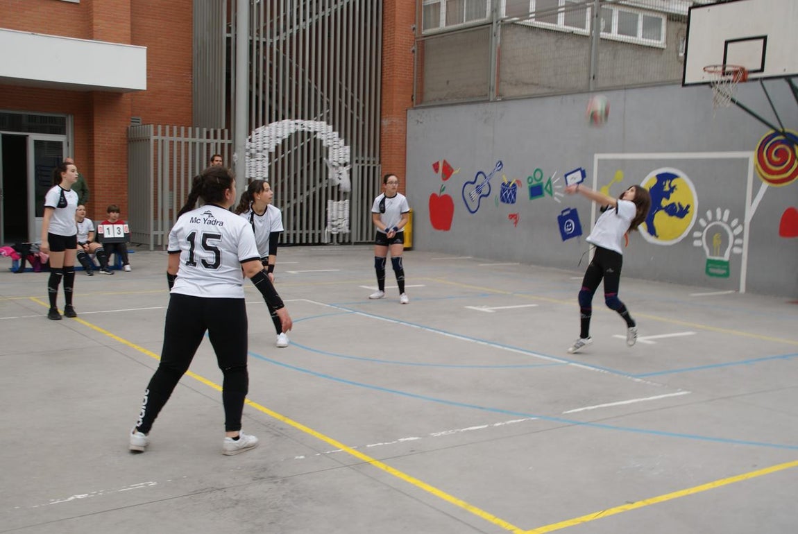 Las mejores imágenes del partido de voleibol infantil femenino entre Nuestra Señora del Carmen y Decroly