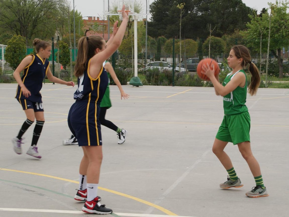 Las mejores imágenes del partido de baloncesto infantil femenino entre San Juan Evangelista y BVM Irlandesas