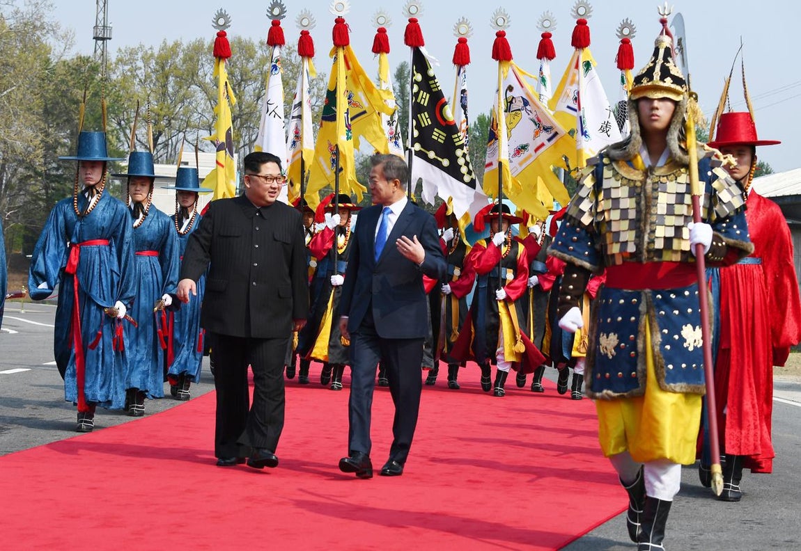 La cumbre histórica entre Corea del Norte y Corea del Sur, en imágenes