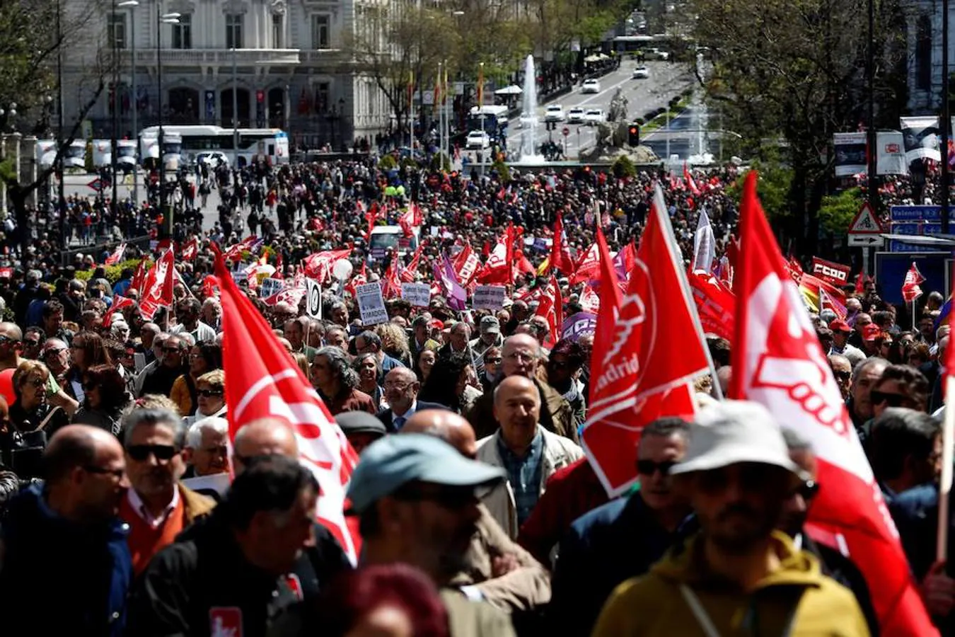 Imagen de la manifestación del Primero de Mayo celebrada en Madrid. 