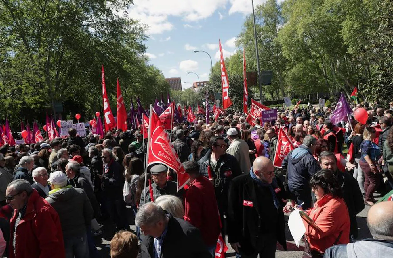 Imagen de la manifestación del Primero de Mayo celebrada en Madrid. 