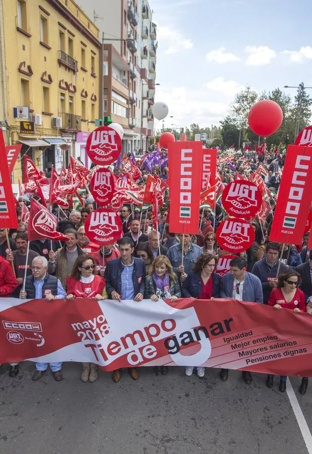 La manifestación central de Huelva, en imágenes