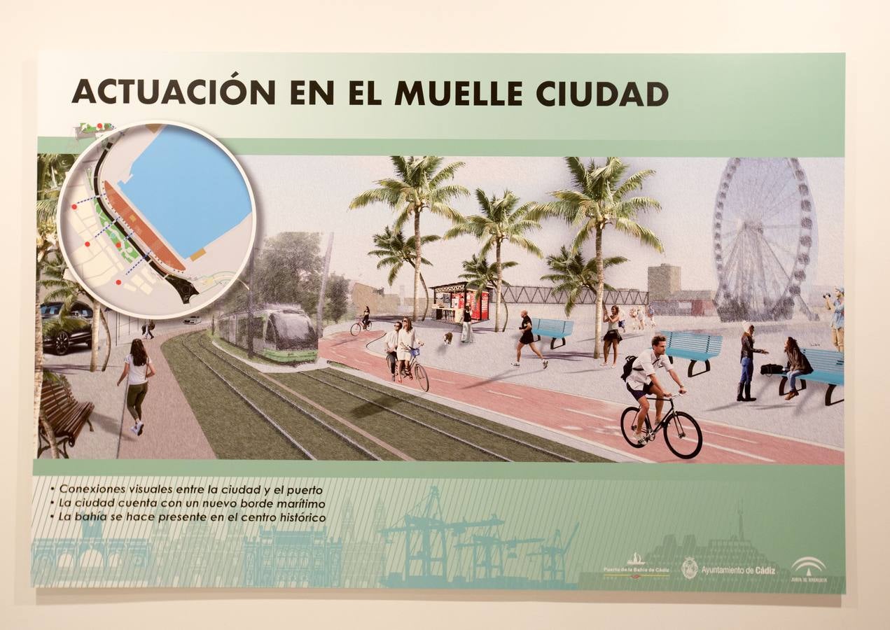 Exposición sobre la integración del muelle en la ciudad