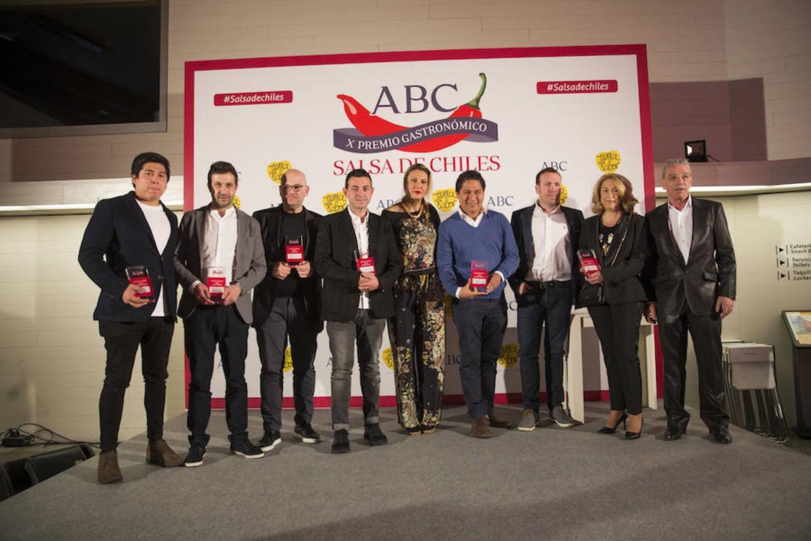 Todos los premiados en los X Premios Salsa de Chiles. 